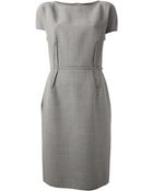 Lanvin Dogstooth Evening Dress - Lyst