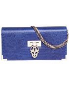 Thomas Wylde Croc Embossed Leather Chain Bag - Lyst