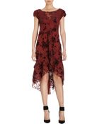 Zac Posen Capsleeve Cocktail Dress in Dévoré Velvet Chiffon - Lyst