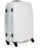 Lulu Guinness White Hard Sided Lips Medium Spinner Case - Lyst