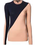 Victoria, Victoria Beckham Bi-Colour T-Shirt - Lyst