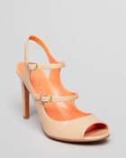 Via Spiga Open Toe Mary Jane Pumps Roseanne High Heel - Lyst