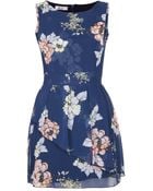 Topshop Floral Peplum Dress By Wal G - Lyst