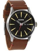 Nixon The Sentry Leather Watch - Lyst