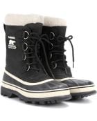 Sorel Caribou Leather and Rubber Boots - Lyst