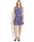 See By Chloé Silk Crepe De Chine Lizardprint Dress - Lyst
