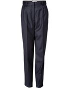 Vanessa Bruno Wool Pleated Front Pants In Marine - Lyst