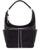 Zara Leather Bucket Bag with Zips - Lyst