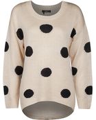 Dex Polka Dot Printed Sweater - Lyst