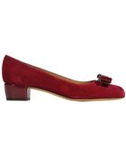Ferragamo Vara1 Heels 4 Suede - Lyst