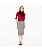 J.Crew Pencil Skirt in Leathertipped Doubleserge Wool - Lyst
