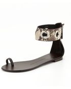 Giuseppe Zanotti Snakeprint Ankle Wrap Sandal Natural - Lyst