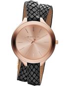 Michael Kors Ladies' Slim Runway Watch With Doubled Strap - Lyst