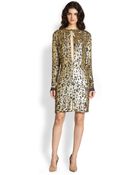 10 Crosby Derek Lam Silk Burnout Sequined Dress - Lyst
