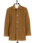Cole Haan Wool Cashmere Top Coat - Lyst