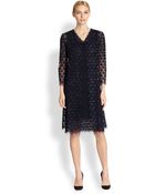 Oscar de la Renta Sequin Birds Nest Dress Coat - Lyst