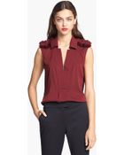 Rachel Zoe Fiona Ruffled Epaulet Blouse - Lyst