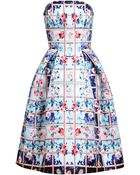 Mary Katrantzou Nevis Rose Printed Bustier Dress - Lyst