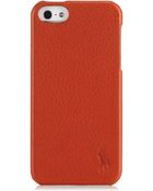 Ralph Lauren Pebbled Leather Hard Phone Case - Lyst