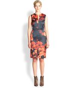 Giambattista Valli Floralprint Satin Dress - Lyst