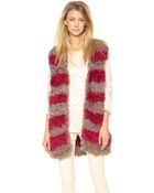 Thakoon Draped Fur Vest - Lyst