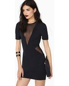 Nasty Gal Dark Dimension Mesh Dress - Lyst