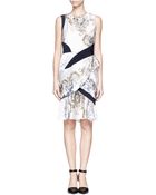 Prabal Gurung Rococo Print Draped Silk Dress - Lyst