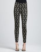 St. John Jacquard Ankle Pants - Lyst