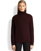 Vince Cableknit Turtleneck Sweater - Lyst