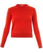 Acne Studios Lia Silk Panel Sweater - Lyst
