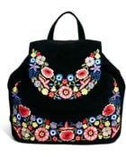 Asos Leather Backpack with Flower Embroidery - Lyst