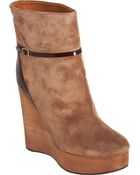 Chloé Platform Wedge Ankle Boot - Lyst