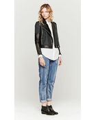Helmut Lang Crop Biker Jacket - Lyst