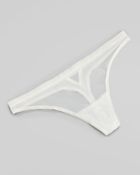 La Perla Evelina Cutout Basic Mesh Thong Ivory - Lyst