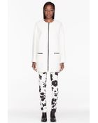 MSGM Ivory Wool Boucl Coat - Lyst