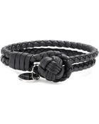 Bottega Veneta Knot Woven Leather Bracelet - Lyst