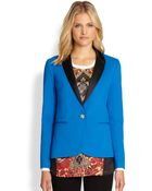 Just Cavalli Contrast Ponte Blazer - Lyst