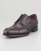 Magnanni For Neiman Marcus Perforated Cap-toe Oxford - Lyst