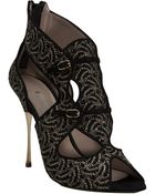 Nicholas Kirkwood Open Toe Lace Bootie - Lyst