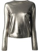 Nude Metallic Sweater - Lyst