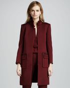 Rachel Zoe Catalina Standcollar Coat in Wine - Lyst