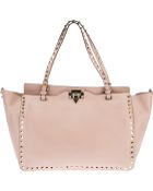 Valentino Rockstud Tote - Lyst