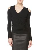 Donna Karan New York Asymmetric Cold-Shoulder Top - Lyst