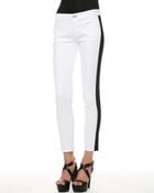 Ralph Lauren Black Label 400 Sidestripe Cropped Jeans - Lyst