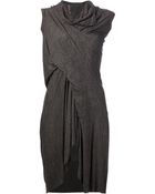 Rick Owens Draped Dress - Lyst