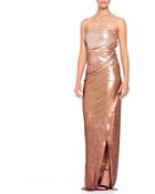 Donna Karan New York Strapless Lamé Twist Gown - Lyst