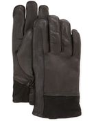Ugg Gibson Leather Gloves Black - Lyst