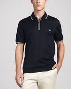 Ferragamo Zip Polo Blue - Lyst