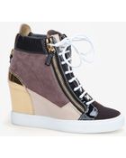 Giuseppe Zanotti Colorblock Zippered Platform Sneaker - Lyst