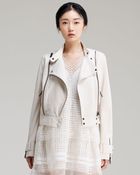 ChloƩ Lightweight Lambskin Leather Jacket Off White - Lyst